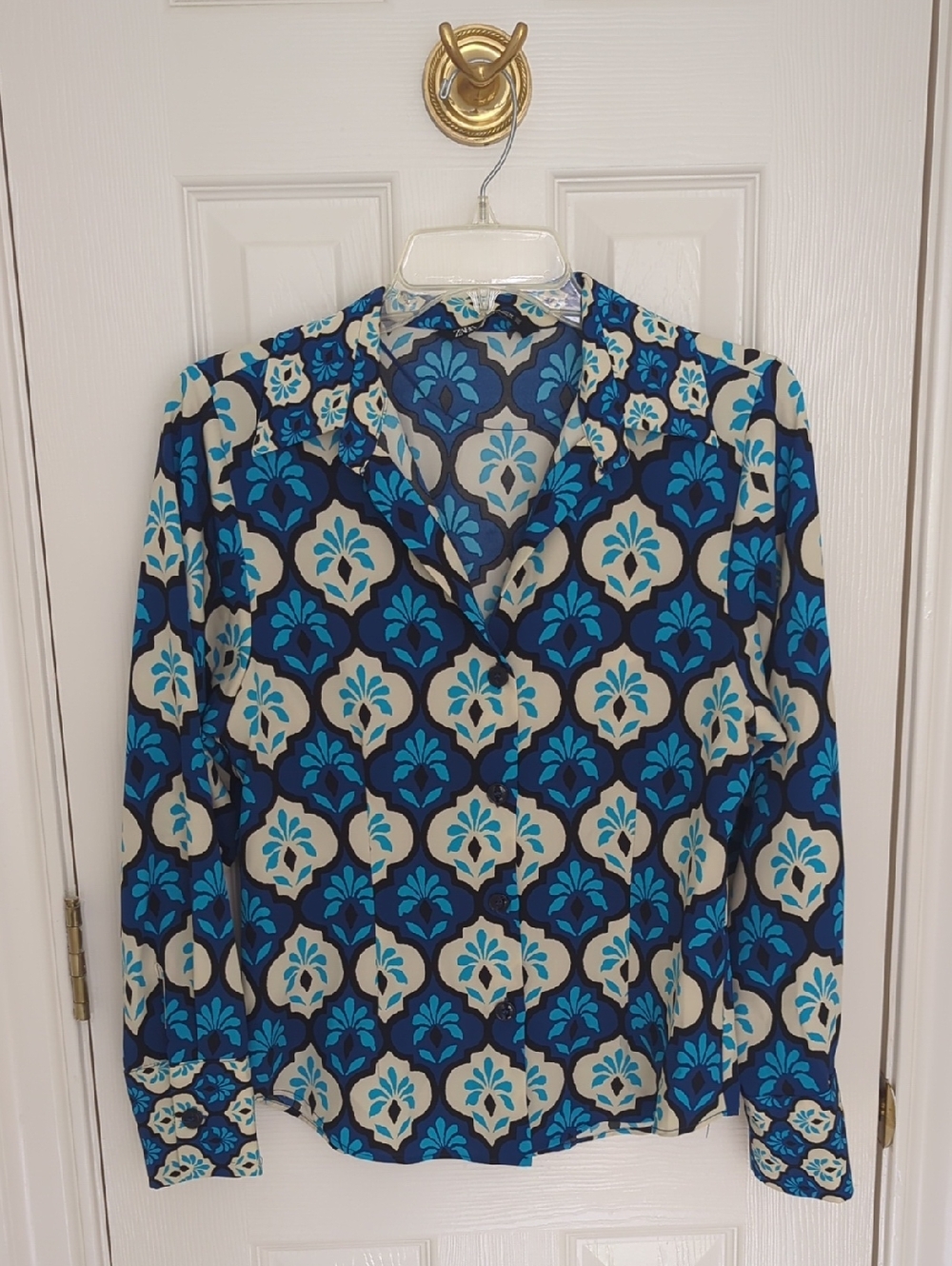 Zara Graphic Print Button Up